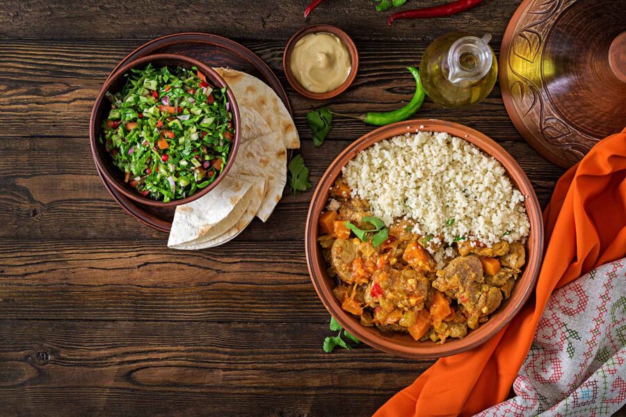 Chicken Tagine with Apricots and Couscous